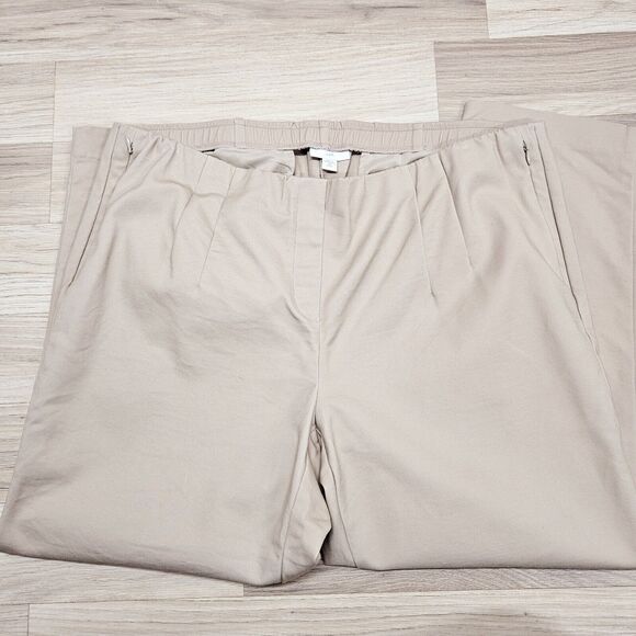 J. Jill Womens Tank Khaki Cropped Chino Pants Zipper Pockets Pull On Size 18... - Picture 1 of 10